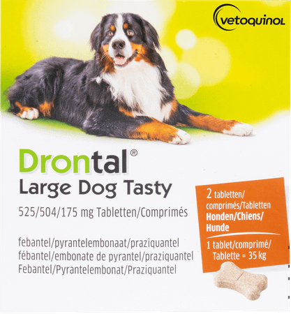 Drontal Large Dog Tasty 525/504/175 mg Tabletten 1x2