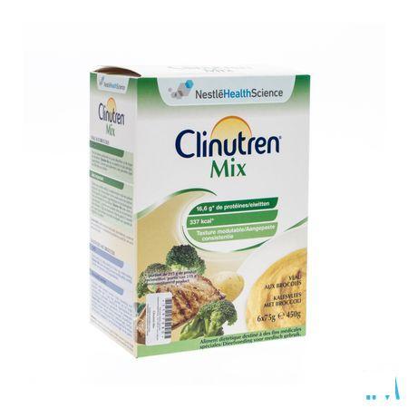 Clinutren Mix Kalf-broccoli Zakje 6x75 gr  -  Nestle