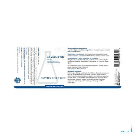 Biotics Zn-Zyme Forte 100 comprimés  -  Energetica Natura