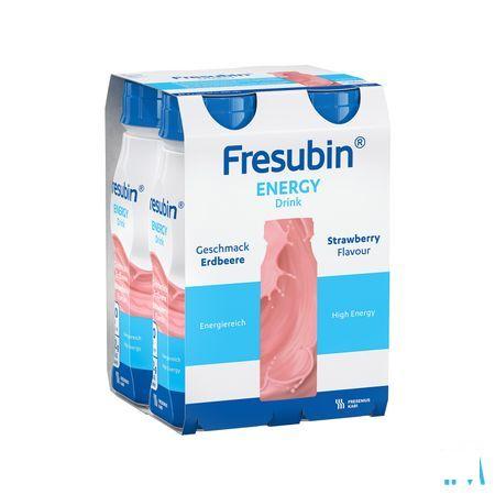 Fresubin Energy Drink Fraise Flacon 4x200 ml  -  Fresenius