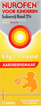 Nurofen Enfant Fraise Suspension Sans Sucre 2% 200 ml