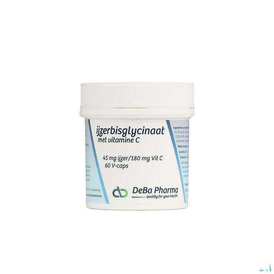 Ijzebisglycinaat 45Mg + Vit C 180Mg V-Caps 60  -  Deba Pharma