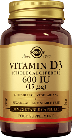 Solgar Vitamin D-3 15mcg/600IEV-Capsule 60  -  Solgar Vitamins