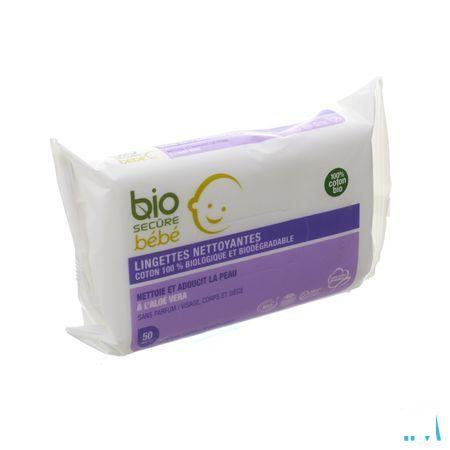 Bio Secure Baby Doekjes Biodegradabel Aloe Vera 50  -  Nutrisante