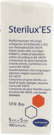 Sterilux Es 5x5cm 8pl.nst. 100 P/s  -  Hartmann