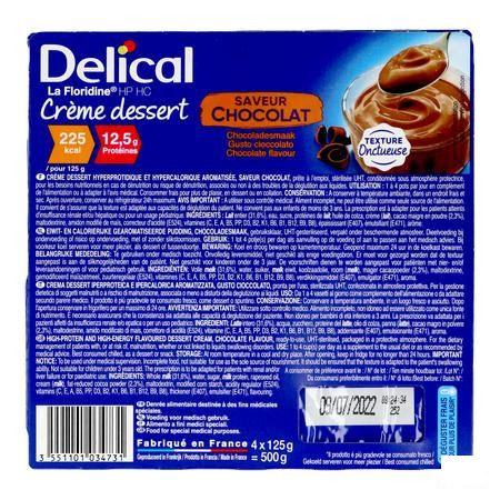 Delical Creme Dessert La Floridine Chocola 4X125 g  -  Bs Nutrition