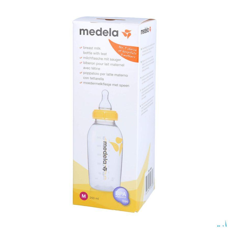 Medela Moedermelkflesje 250 ml + speen Medium Flow  -  Medela