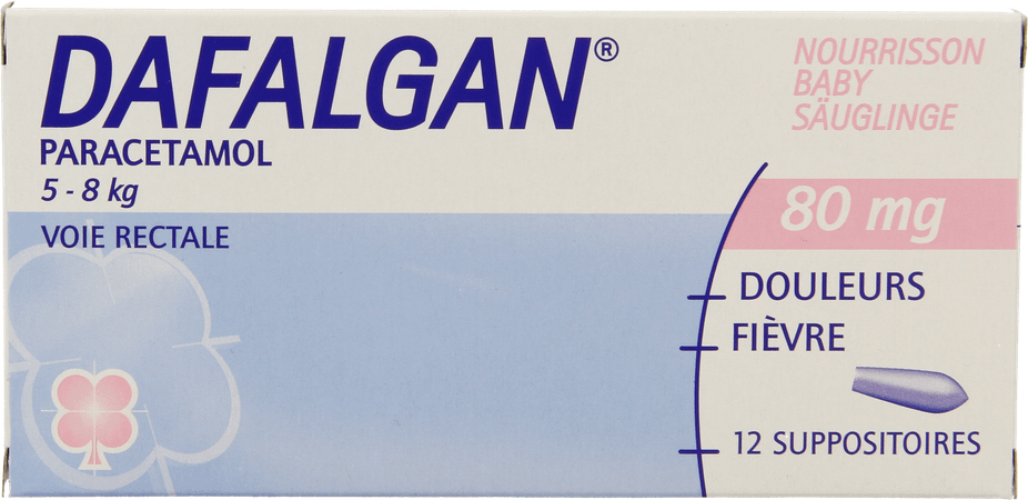 Dafalgan 80 mg Suppos 12 Babys