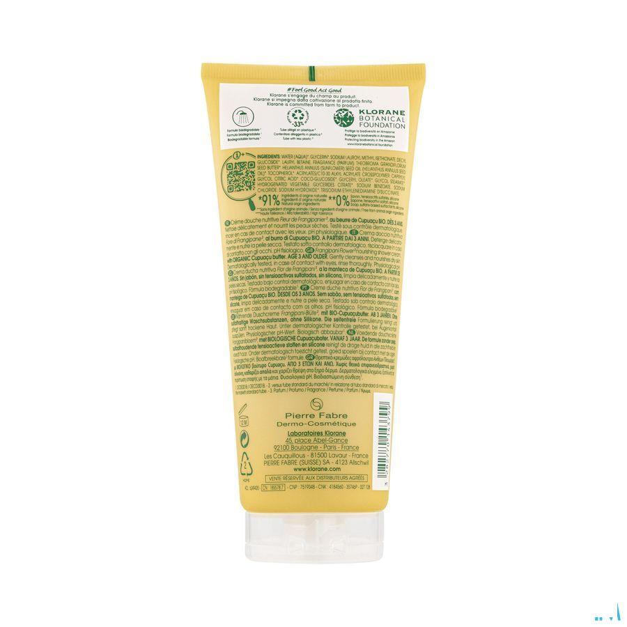 Klorane Lichaam DoucheCreme Plumeria 200 ml