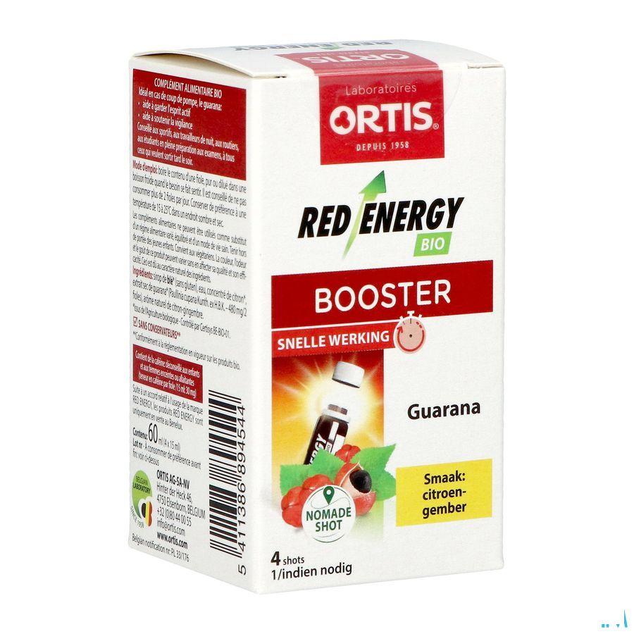 Ortis Red Energy Citron Gingembre Bio Shots 4X15ml  -  Ortis