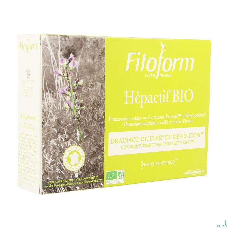 Hepactif Bio Ampoule 20x10 ml Fitoform  -  Bioholistic Diffusion