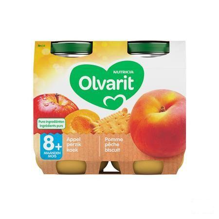 Olvarit Fruit Appel Perzik Koek 2x200 gr 8m54  -  Nutricia