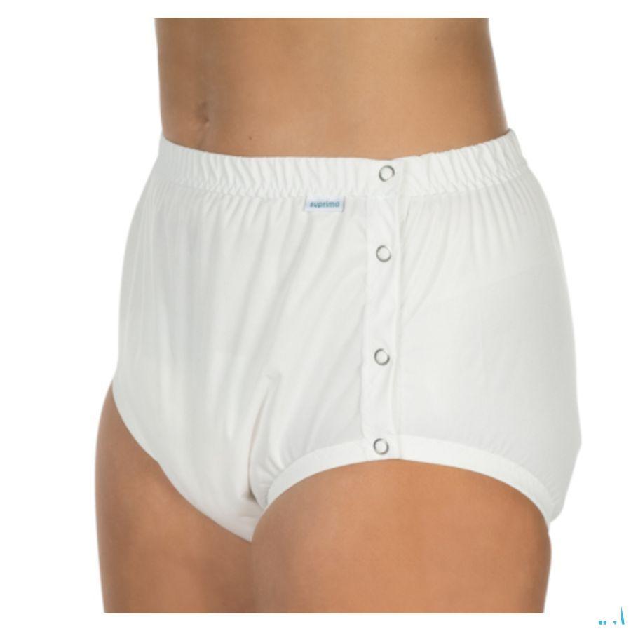 Suprima 1288 Slip Pes Pu + Drukknop Unisex Wit S