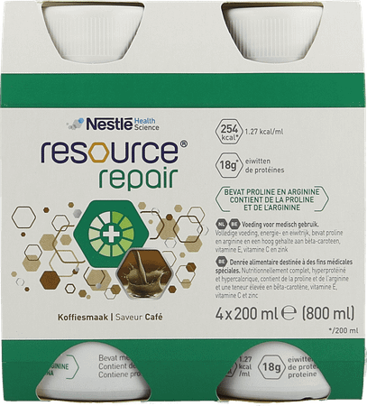 Resource Repair Koffie Fles 4x200 ml  -  Nestle