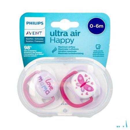 Philips Avent Fopspeen 0M+ Happy Girl  -  Bomedys