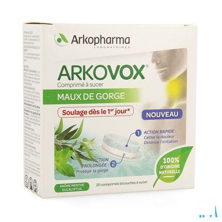 Arkovox Keelpijn Munt Eucalyptus Zuigtabletten 20  -  Arkopharma