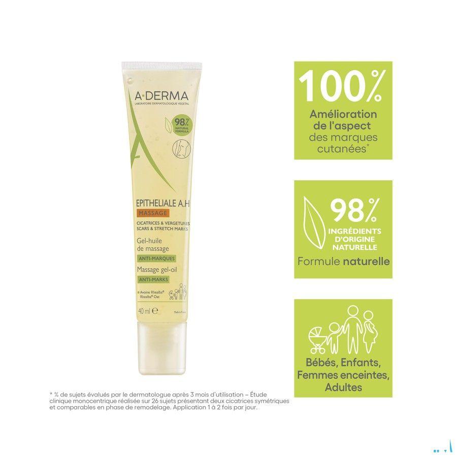 Aderma Epitheliale Ah Gel-Huile Massage 40 ml  -  Aderma