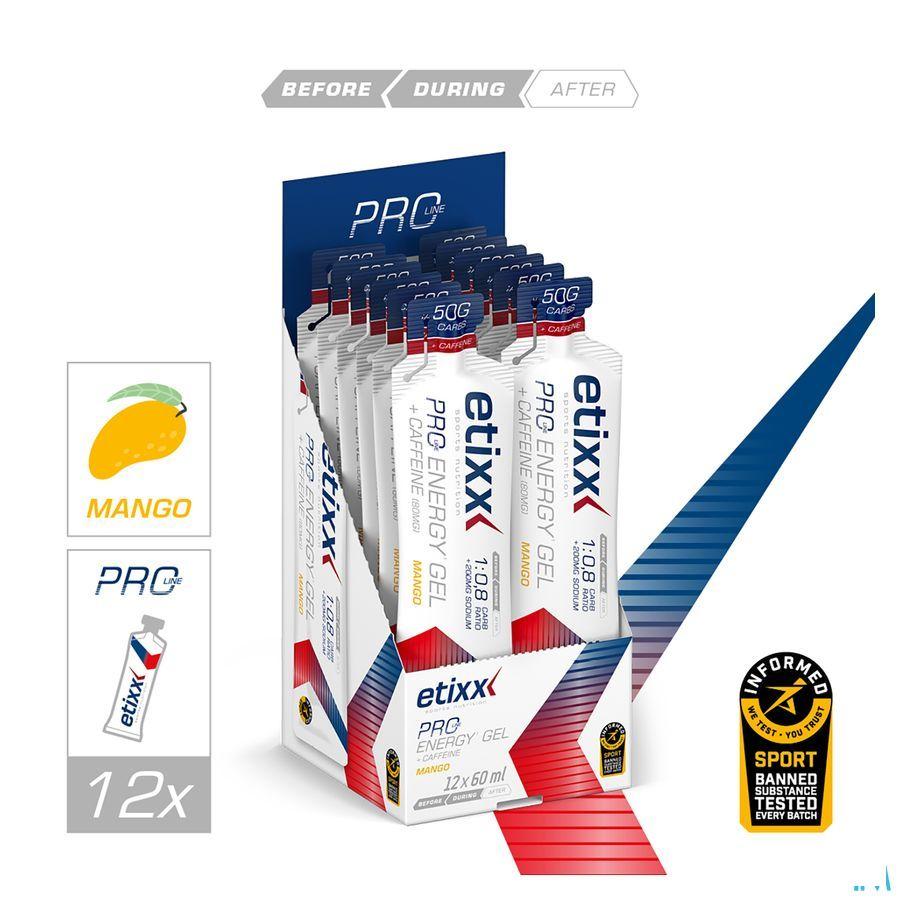 Etixx Double Carb Energ.Gel Line+Caff.Mango12 x 60 ml