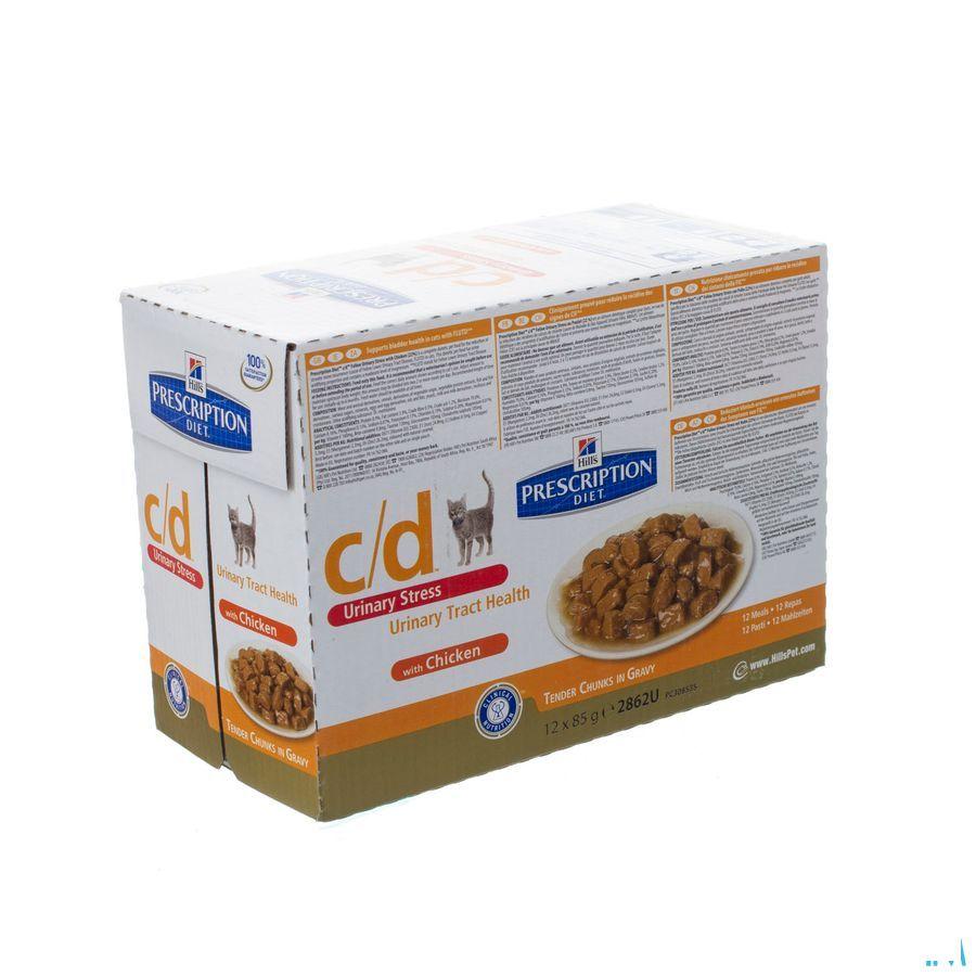 Prescription Diet Feline C/d Stress Chicken 12x85 gr 