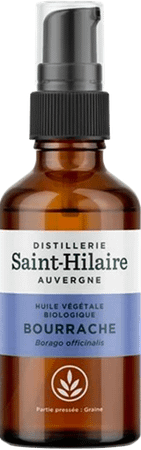 Bourrache Huile Vegetale Bio Flacon Pompe 50 ml  -  Bioholistic Diffusion