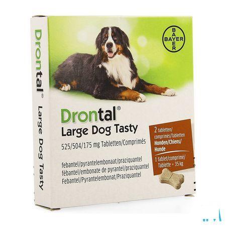 Drontal Large Dog Tasty 525/504/175 mg Tabletten 1x2