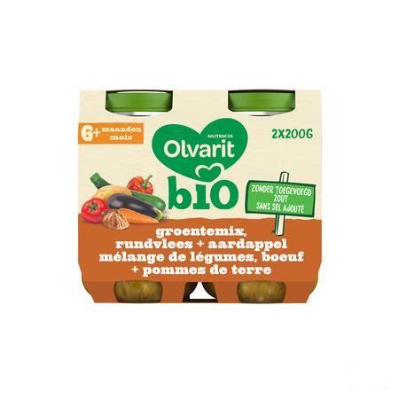 Olvarit Bio Melange Legumes Boeuf Pdt 6M 2X200G  -  Nutricia