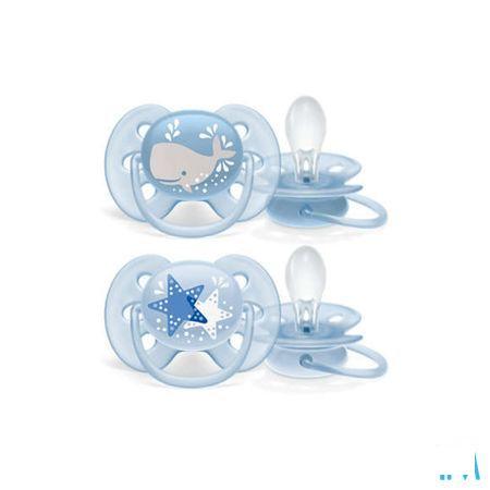 Philips Avent Fopspeen 6M+ Soft Boy  -  Bomedys