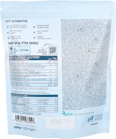 6d Sixd Collagen Peptan Unflavored 300g