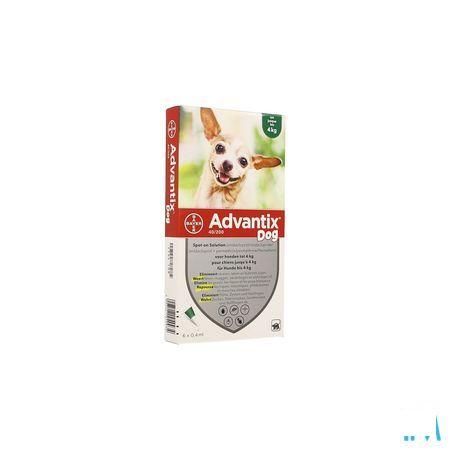 Advantix 40 - 200 Honden < 4kg Flacon 6x0,4 ml