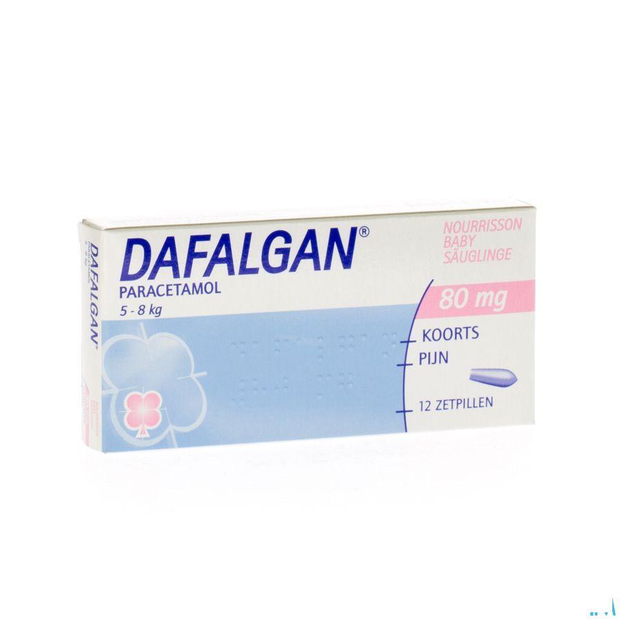 Dafalgan 80 mg Suppos 12 Babys