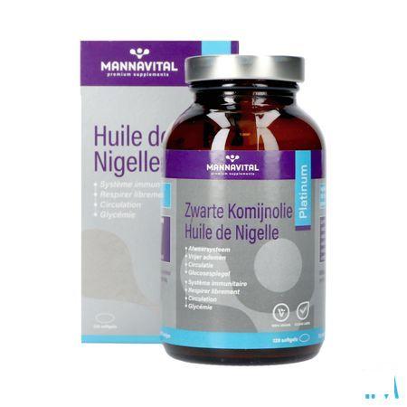 Mannavital Omega 3 Zwarte Komijnolie V-Caps 120