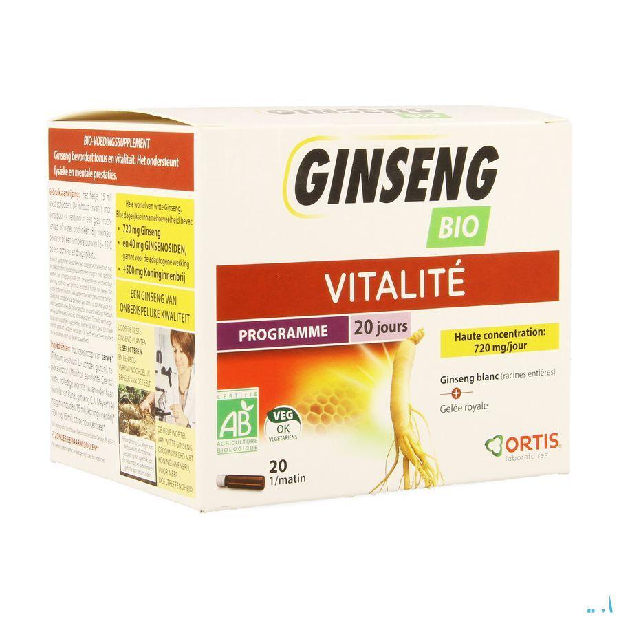 Ortis Ginseng Bio 20x15 ml  -  Ortis