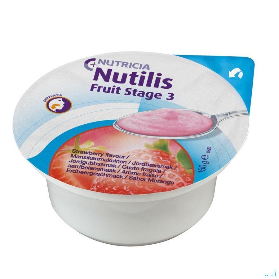 Nutilis Fruit Stage 3 Aardbei 3x150 gr  -  Nutricia