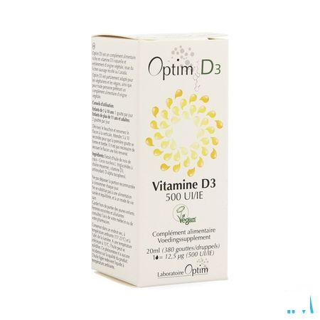 Optim D3 Vitamine D3 Vegetale 500UI Flacon 20 ml  -  Bionoto