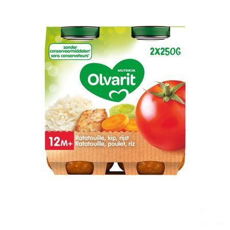 Olvarit Ratatouille Kip Rijst 2x250 gr 12m01  -  Nutricia