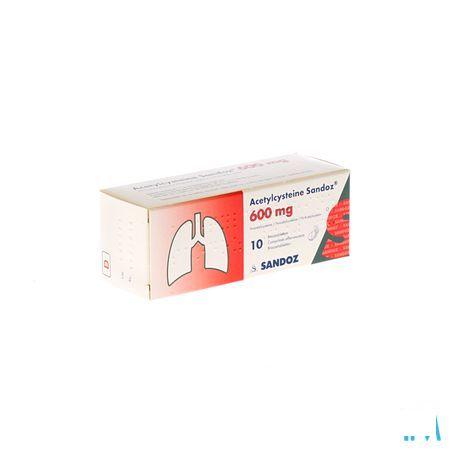 Acetylcysteine Sandoz 600 mg Cpr Eff. 10