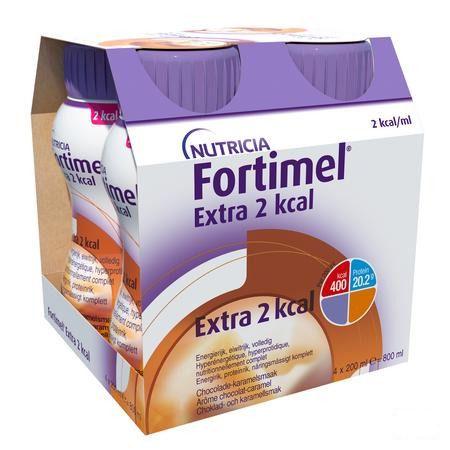 Fortimel Extra 2Kcal Chocolat Caramel 4X200 ml  -  Nutricia