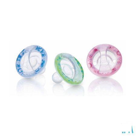 Nuby Nt Natural Flexac Silicone Cherry Fopspeen - Roze - 6m +   -  New Valmar