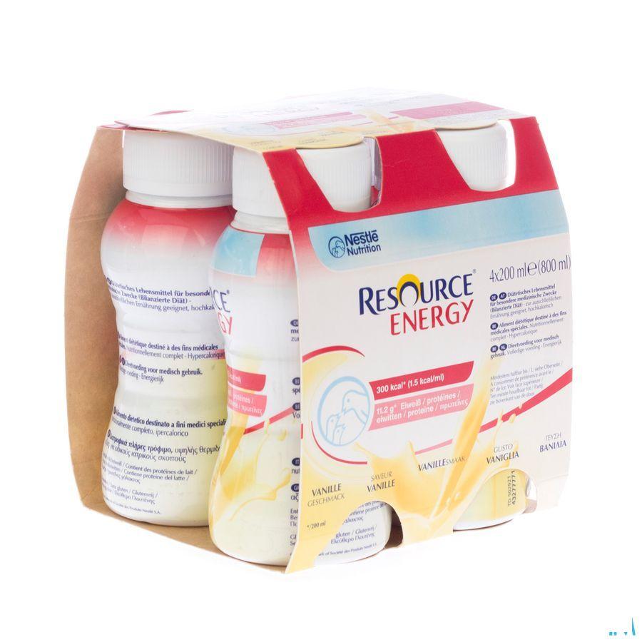 Resource Energy Drink Vanille 4x200 ml  -  Nestle