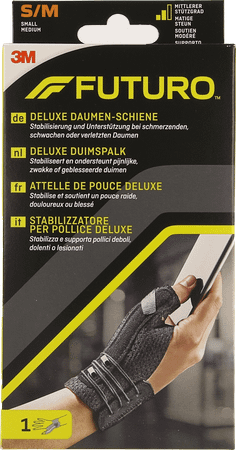 Futuro Deluxe Duimspalk 45843, Zwart Small/medium  -  3M