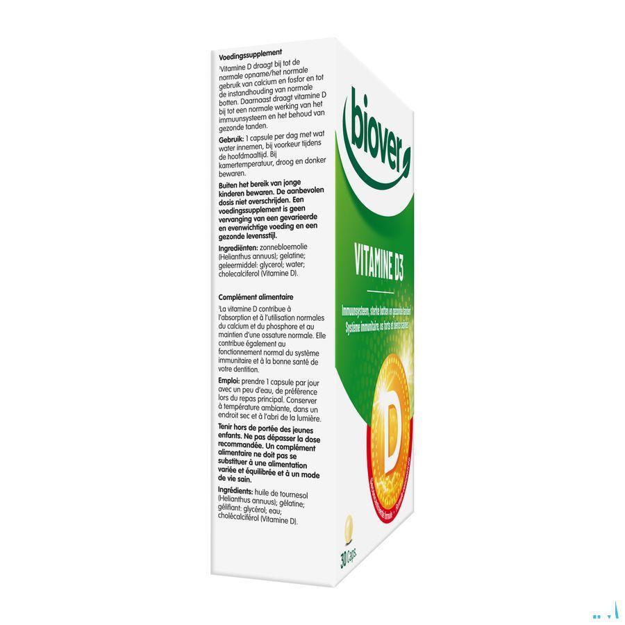 Biover Vitamine D3 Caps 30