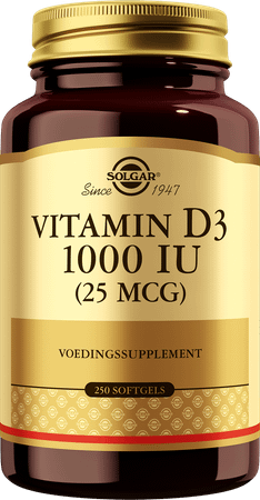 Solgar Vitamin D-3 25mcg/1000IESoftgel 250  -  Solgar Vitamins