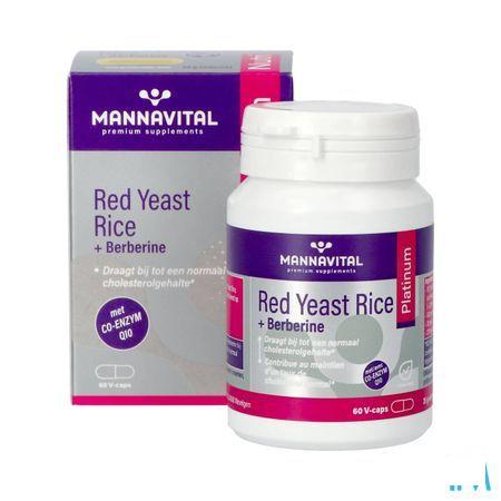 Mannavital Red Yeast Rice + Berberine Plat.V-Caps 60  -  Mannavita