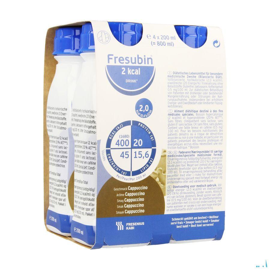 Fresubin 2kcal Drink Cappuccino Easybottle 4x200 ml  -  Fresenius