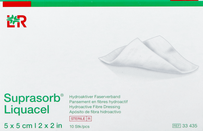 Suprasorb Liquacel Vezelverb Hydroact. 5X 5Cm 10  -  Lohmann & Rauscher
