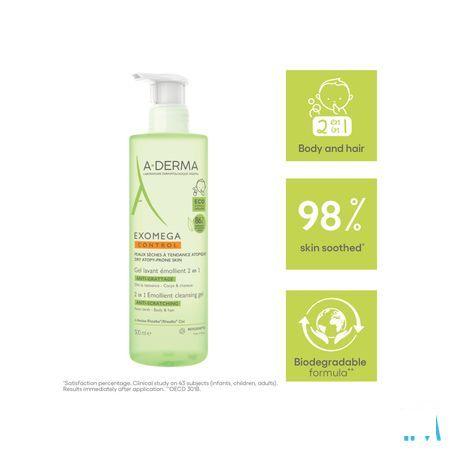 Aderma Exomega Control Reinigingsgel 2in1 500 ml  -  Aderma
