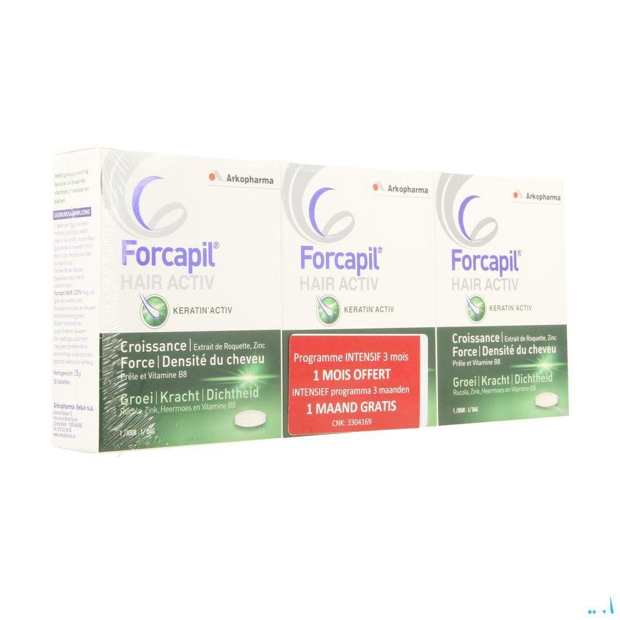 Forcapil Hair Activ Comprimes 3x30 3 Mois  -  Arkopharma