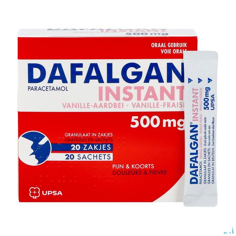 Dafalgan Instant Vanille Fraise Gr Sachets 20x 500 mg