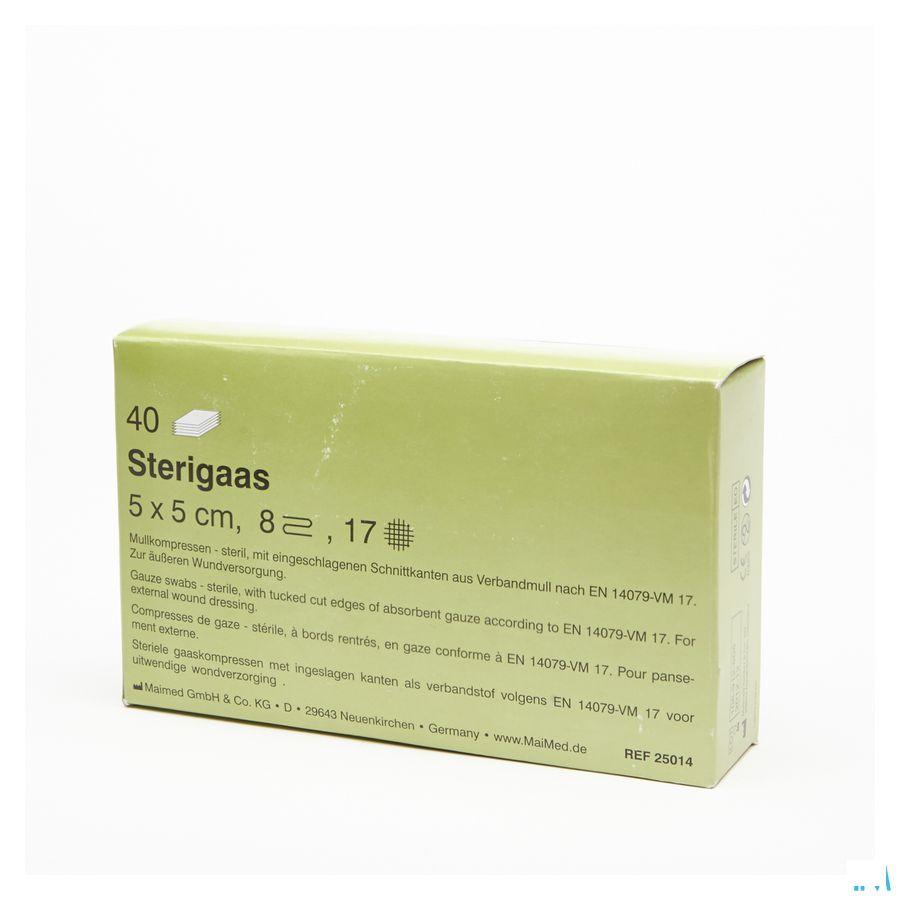 Sterigaas Kompres Steriel 8l 5,0x 5,0cm 40x1