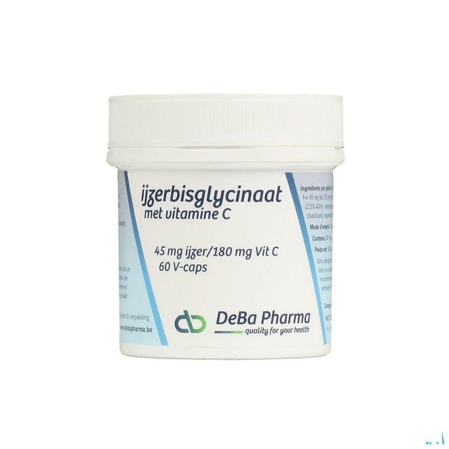 Ijzebisglycinaat 45Mg + Vit C 180Mg V-Caps 60  -  Deba Pharma